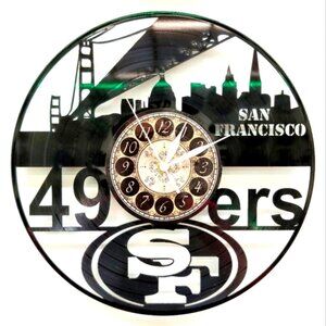 SAN FRANCISCO 49ers vinyl record clock
